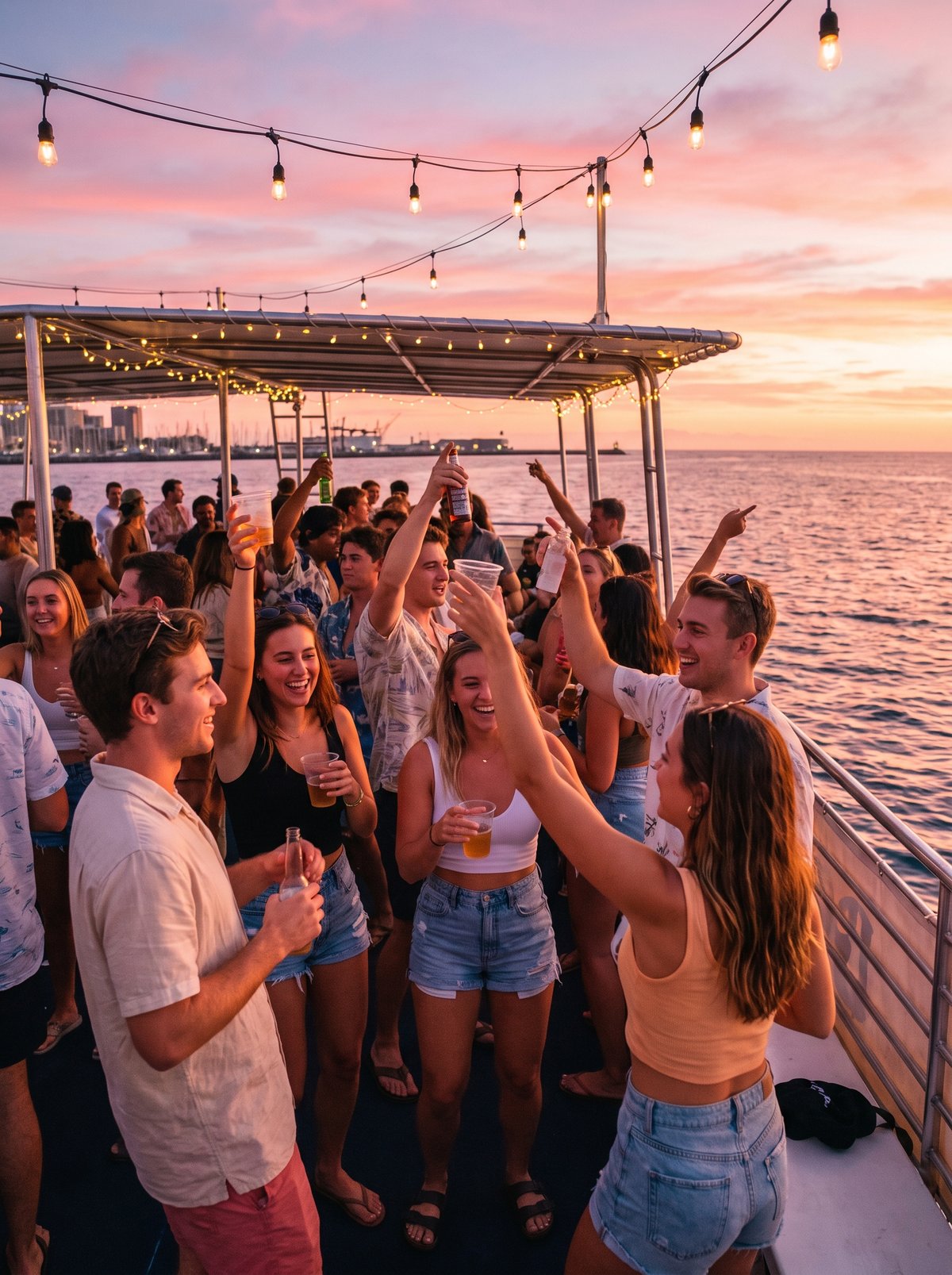 Sunset Boat Party flyer